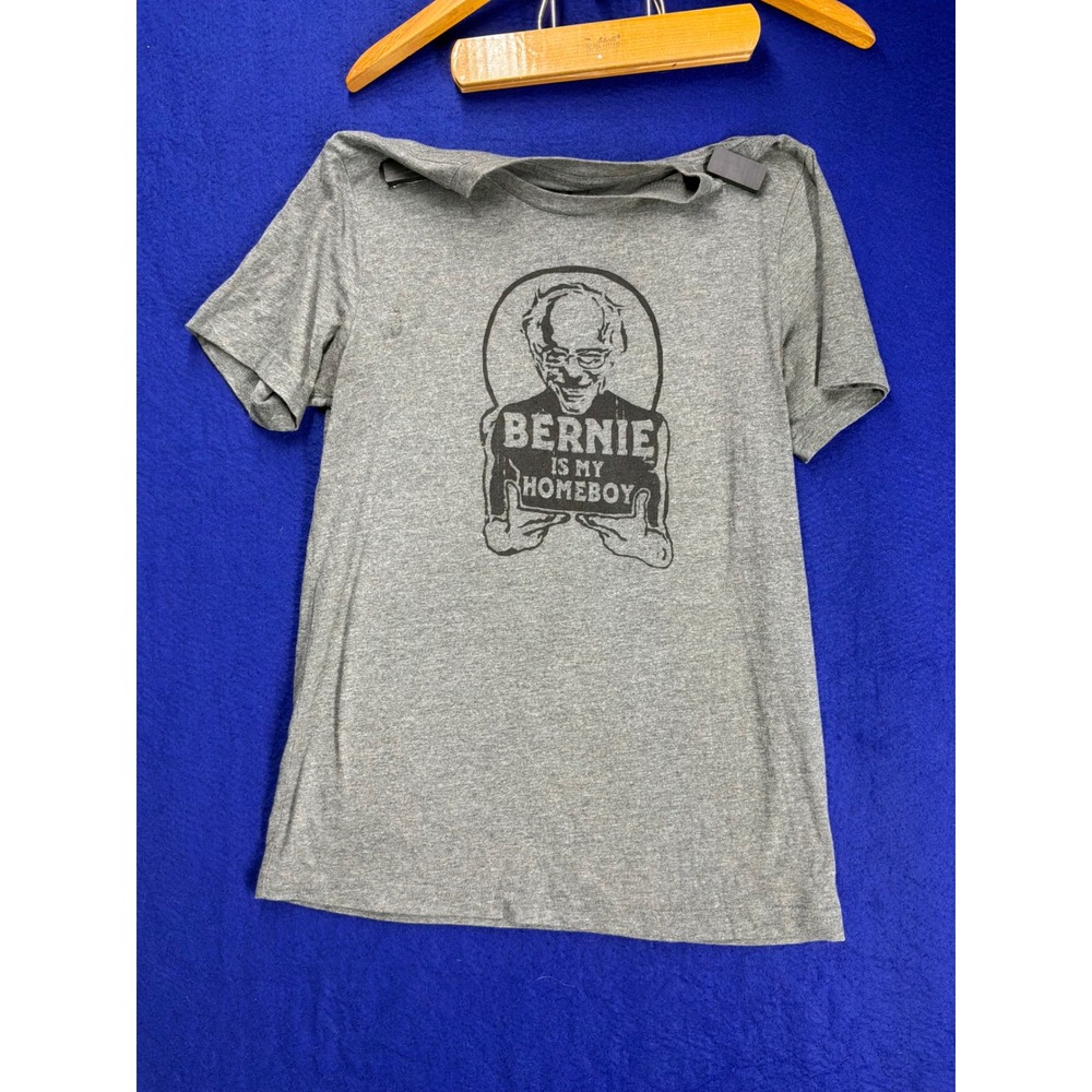 Political Mens Vermont Republic Bernie Is My Homeboy T-Shirt M Gray